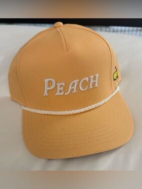 Masters Peach Golf Hat Adjustable Lightweight Limited Edition Embroidered Logo